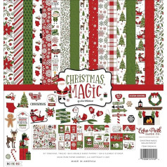 Echo Park Paper Company CM254016 Набор бумаги из коллекции Christmas Magic, мульти, 12 x 12 дюймов