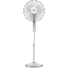 Fakir VC 43 SF grīdas ventilators ar tālvadības pulti, 3 līmeņi, gaisa dzesētājs, taimera funkcija, diametrs 44 cm, regulējams augstums, balts, 40 Watt