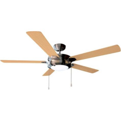 Cecotec EnergySilence Aero 540 Griestu ventilators 60 W Diametrs 132 cm LED gaisma 5 atgriezeniskas lāpstiņas 3 ātrumi Ziemas funkcija Divu toņu koka efekts