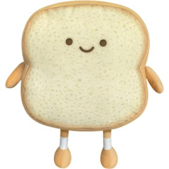 BINQILIN Toast Bread Cushion Cute Plush Cushion Funny Bread Shape Cushion Dīvāna spilvens Bērnu pieaugušo gultas dīvāna apdare plīša rotaļlietu spilvens