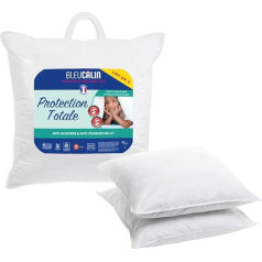 Bleu Câlin Lot de 2 Oreillers Anti-Punaises de Lit et Anti-Acariens Greencare Ultra 60 x 60 cm