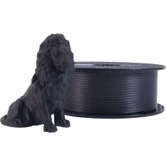 Prusament Prusa Galaxy PLA filaments 1,75 mm, 1 kg spole, diametra pielaide +/- 0,02 mm, melns