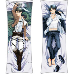 CoolChange Attack on Titan apskāviens spilvena pārvalks Dakimakura spilvena pārvalks 150 x 50 cm