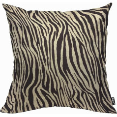 Mugod Black Yellow Zebra Print Abstract Stripe Black African Zebra Skin Cushion Cover for Men Women Decorative Home Sofa Chair Couch 18x18 Inch