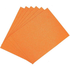 avotu karte EVA-Schaumstoffplatten, glitzernd, Orange, 27,4 x 21,6 cm, 2 mm dick, Bastelschaum, 20 Stück