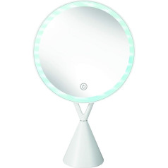 Kleine Wolke kosmētikas spogulis Lady Mirror, magnētiskais galda spogulis ar 5x palielinājumu, aptumšojamu LED apgaismojumu un skārienfunkciju, izmērs: 21 x 34 x 9 cm, materiāls: Materiāls: ABS / stikls