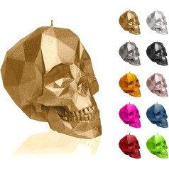 Candellana Candle Small Skull Low Poly | Augstums: 7,5 cm | Classic Gold | Skull | Roku darbs ES, 5903104883362, Classic Gold, 7,5 x 10 x 6,5 cm