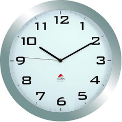 Alba HORISSIMO M Wide Silent Clock Metal Grey 38 x 38 x 5,5 cm