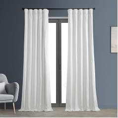 HPD Half Price Drapes PRCT-BO-P HPD kokvilnas necaurspīdīgie aizkari, 120 collu gari, vienlaidu siltumizolācijas logu aizkari, 50 x 120 collu (1 panelis), balts/opulents dārzs, 50 x 120