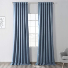 HPD Half Price Drapes HPD Vorhang für Raumverdunkelung, 127 x 213 cm (1 panelis), Boch-184220-84, Blau, Polyester-Mischung, Poseidon Blue, 50 in x 84 in