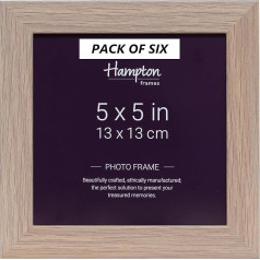 Hampton Frames Sorbonne SOR55NGX-6PK 5 x 5 дюймов Акриловая фоторамка с эффектом дуба (без стекла) (упаковка из 6)