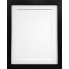 FRAMEES BY POST 25 mm plats A3 melns A3 foto rāmis ar baltu stiprinājumu un pamatni A4 formātam (plastmasas stikls)