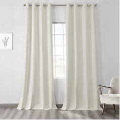 HPD Half Price Drapes FLCW-CBO191-96-GR Starlight Off White Eyelet Blackout aizkari guļamistabai Thermal Linen 59