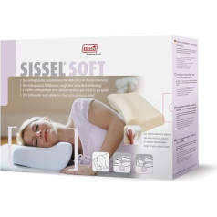 Sissel® Nackenkissen Soft L | Viskoelastischer Spezialschaum | Ergonomische Wirbelsäulenstütze | Waschbarer Velours-Bezug | Entspannung für Nacken-Halsmuskulatur | 5 gadu garantija | 47 x 33 x 14 cm