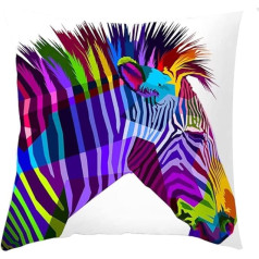 Pludmales pietura Kissenbezug, reģenerēts, Textil, zebra, 45 x 45 cm