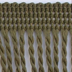 (DE) Bārkstis Garums 25 m Platums 8 cm Krāsa Olive Dance Fringe Fringe Trim Lace Trim Trim Trimming Dekoratīvās robežas Brocade Lace