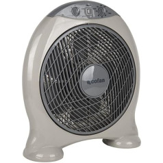 Cofan ventilators ar taimeri, briežu modelis, izmēri 39,6 x 15,5 x 45,5 cm, gaiši bēšs, jauda 50 W, balts