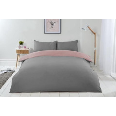 Emma Barclay Lyla Reversible Duvet 100% poliestera sega Cream Blush Pink Double