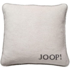 Joop! 754707 Spilvenu pārvalks Plain Divpusējs Ecru Graphite Kokvilna / Poliakrils Izmēri: 50 cm x 50 cm