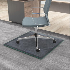 Poshions Floor Protection Mat Office Chair Underlay 91 x 91 cm Desk Chair Underlay Floor Protection Mat Transparent Floor Protection Mats for Office Chairs Floor Protection Mat Carpet