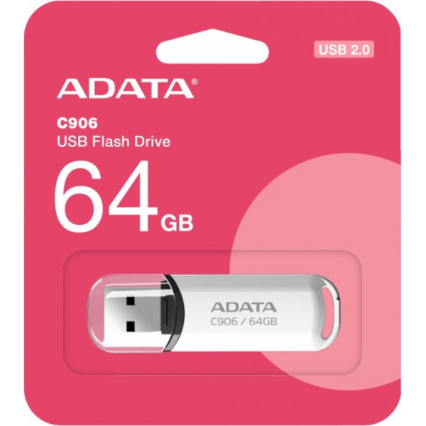 Flash zibatmiņas disks c906 64gb usb2.0 balts