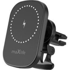 Maxlife MXCH-16 Magnētiskais Automašīnas Turētājs + Bezvadu Uzlāde 15W