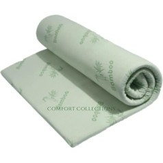 Comfort Collections Memory Foam Mattress Topper Removable Cover Hypoallergenic Antibacterial 135 x 190 cm + 2 cm