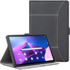 Derwere Futrālis Lenovo Tab M10 Plus 3. paaudzes 10,6 collu planšetdatoram TB125FU TB128XU, melns