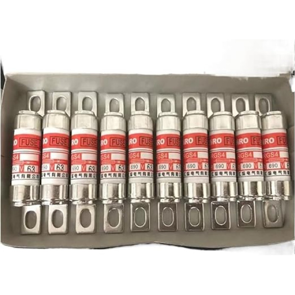 10PCS / Lot 660V / 690V RGS4A 80A 100A 125A 130A Elektroniskās ķēdes pārslodzes aizsardzība Keramiskais skrūvju savienojums, kas savienots ar drošinātāju (250a, 660V)