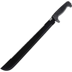 SOG Fari 18 in. Machete, Black Kraton Handle, Black Blade