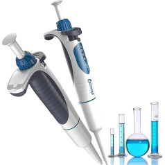 YOOTg 20-200 µl Einkanal-Mikropipette, Hochpräzise Manuelle Pipette Für Laborschulen, Vollständig Autoklavierbar, Mit Universalspitzen,1-10ml