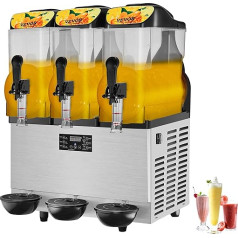 VEVOR Commercial Slushhy Machine, 36L Single Bowl, 75 kausi Margarita mašīna, 1100W nerūsējošā tērauda Margarita Smoothie, saldēto dzērienu ražotājs, Slushie mašīna ballītēm, kafejnīcām, restorāniem, bāriem utt.