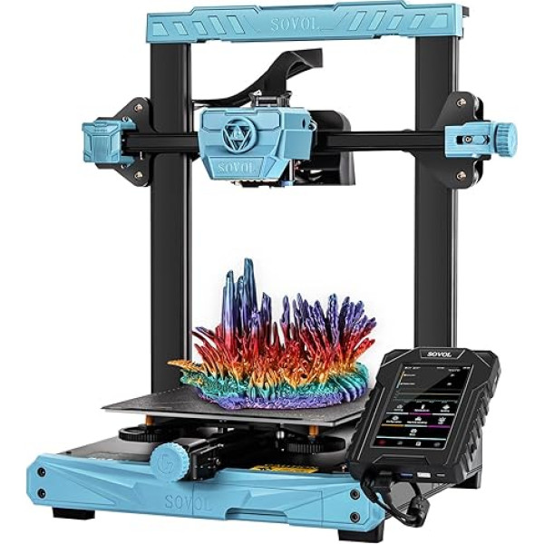 Sovol SV07 3D printeris 500 mm/s ar Clipper programmaparatūru 5 collu skārienjūtīgais ekrāns, 300°C augstas temperatūras FDM 3D printeris Planetārais divu pārnesumu tiešais ekstrūderis Automātiskais izlīdzināšanas barošanas avots Drukāša