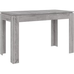 vidaXL Ēdamgalds Grey Sonoma 120 x 60 x 76 cm Koka materiāls