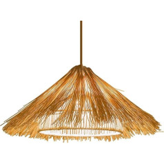 Retro rotangpalmas grozu abažūrs Boho stila lustra Piekrastes stila lampu turētāji DIY bambusa austs piekaramais apgaismojums Lauku mājas rotangpalmas būris piekaramie griestu lampas, kas saderīgas ar dzīvojamo istabu ēdamistaba