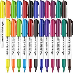 Dry Erasable Markers Fine Tip Black Whiteboard Erasable Large Pack for Kids and Adults Ideal for Classroom, School, Office, Home, Non-Toxic, Easy to Clean