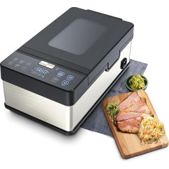 The Space Sous Vide Garer NSV100, APP tālvadības pults Sous Vide konteiners bez ūdens, bez maisiņa, ar iebūvētu zondi, saglabā garšu, formu un tekstūru (47 cm x 26 cm x 21 cm)