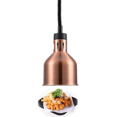 Lebensmittel-Isolierlampe, kommerzielle Lebensmittelwärmer, 170 mm, einziehbare Lebensmittel-Heizlampe, hohe Leistung, kommerzielle Hotelküchenausrüstung, Restaurantbedarf (Rotbronze)