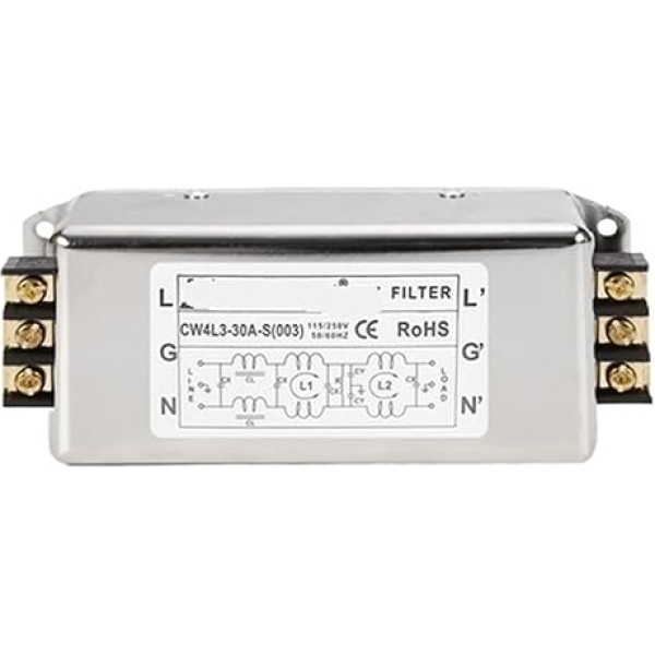 CW4L3-3A/6A/10A/20A/30A-S(003), 220V filtrs ar trim pieslēgumiem(CW4L3-30A-S 003)