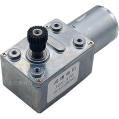 JGY370 - Getriebemotor mit Schneckengetriebe DC, 6 V, 12 V, 24 V, Metallgetriebe mit niedriger Geschwindigkeit, CW CCW, selbstsichernd, hohes Drehmoment, kleiner Motor (40,24 V)