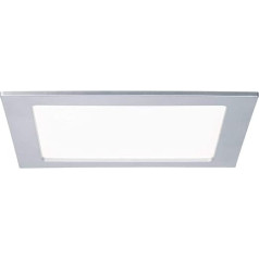 Paulmann 920.78 Kvadrātveida iebūvēts LED panelis, kvalitātes paneļu komplekts, 1 x 18 W, 230 V, 4000 K, 220 x 220 mm, hroms / matēts, 92078 Square LED Spotlight