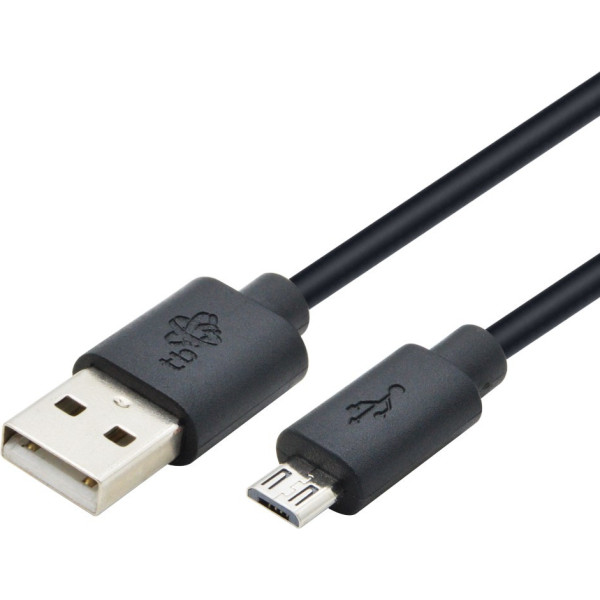 USB-mikro USB kabelis 1,8 m melns