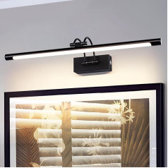 MantoLite Dimmable Picture Light 15 W Black 60 cm LED vannas istabas spogulis ar rotējošu lampas galvu Restorāna sienas gaisma Swivel Arm Lighting Vannas istabas lasīšanas lampas 3000 K / 4000 K / 6000 K