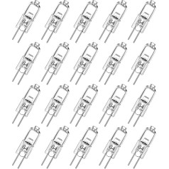 Haraqi 20 G4 halogēno spuldžu komplekts 12 V 20 W 300 lm, G4 halogēnās 2800 K silti balta, kapsulas spuldzes, aptumšojamas, bez mirgošanas