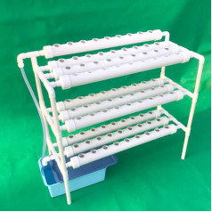 ACROSSPART Hydroponics Growing System 3 Schicht Grow Kit mit 90 Pflanzstellen Erdlose Pflanzenanbau Systeme PVC-U Hydroponische Gartenarbeit System für Kräuter,Obst ＆ Gemüse