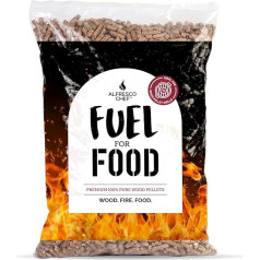 Alfresco Chef Holzpellets | Entfesseln Sie den Geschmack in Ihrem holzbefeuerten Pizzaofen im Freien | Erhöhen Sie Ihr Grillen und Räuchern auf aromatische Höhen mit Hartholzpellets | Eiche | Packung