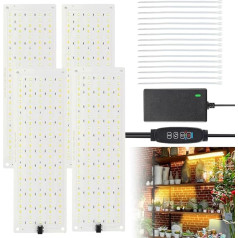 XPJBKC Augu lampa LED pilna spektra, 4 augošu lampu iepakojums ar 540 LED lampu lodītēm, augu gaismas LED pilna spektra lampa ar taimeri, 10 veidu spilgtuma lampas telpaugiem