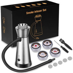 LOLPALONE Cocktail Smoker, Elektrisches Essen und Getränke Tragbares Räucherwerkzeug, Indoor und Outdoor Smoke Injector Handheld Smoker Einfach zu bedienen (B)