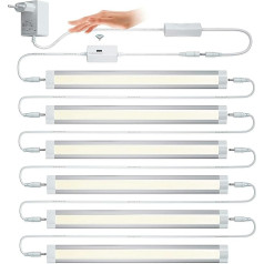 LAMPAOUS LED skapja apgaismojums Dimmable Neutral White Light Strip Sensor Light Handwave Switch 6 x 4 W Kopā 24 W nakts apgaismojumam Skapis zem skapja Apgaismojums Virtuves lampas Skapis Garāža Pack of 6