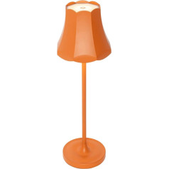 Qazqa - Retro Retro-Nachttischlampe | Tischleuchte I Tischlampe I Lampe I Leuchte orange wiederaufladbar IP44 - Granny Dimmer I Dimmbar I Außenbeleuchtung - Aluminium Länglich - I LED